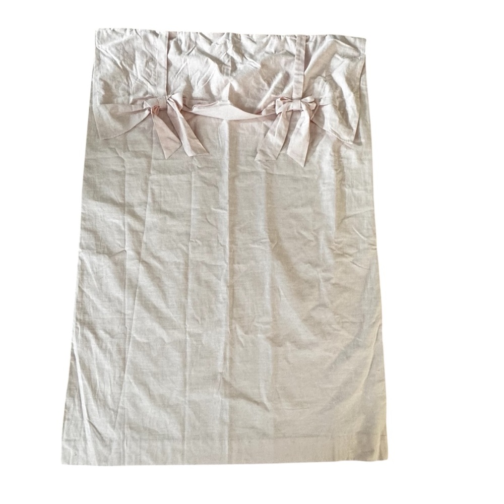 Pottery Barn Evelyn Linen-Blend Bow Valance Blackout Panel Curtains 44"Wx63"L - Picture 6 of 11